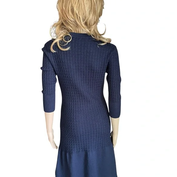 CHANEL Midnight Blue Knit Dress with Button Accents size 36(XS-S) - Picture 2 of 16